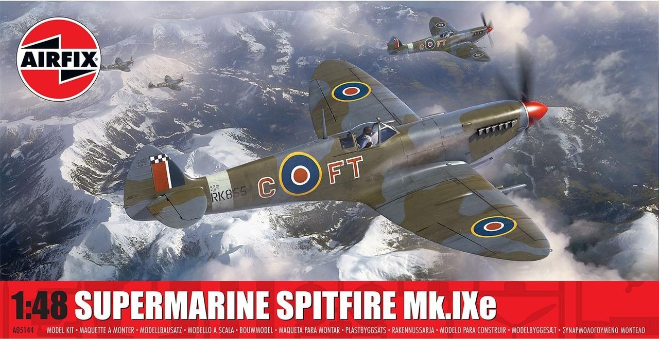 Model de asamblat Airfix Militar: Avioane - Avion de vânătoare britanic Supermarine Spitfire Mk.IXe