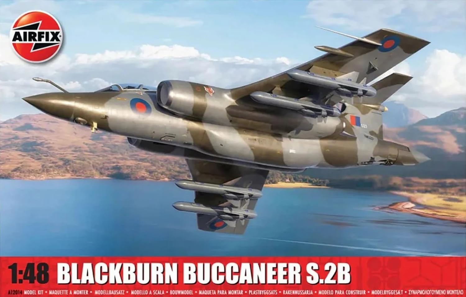 Model de asamblare Airfix Militar: Avioane - Avioane de atac britanice Blackburn Buccaneer S.2B RAF