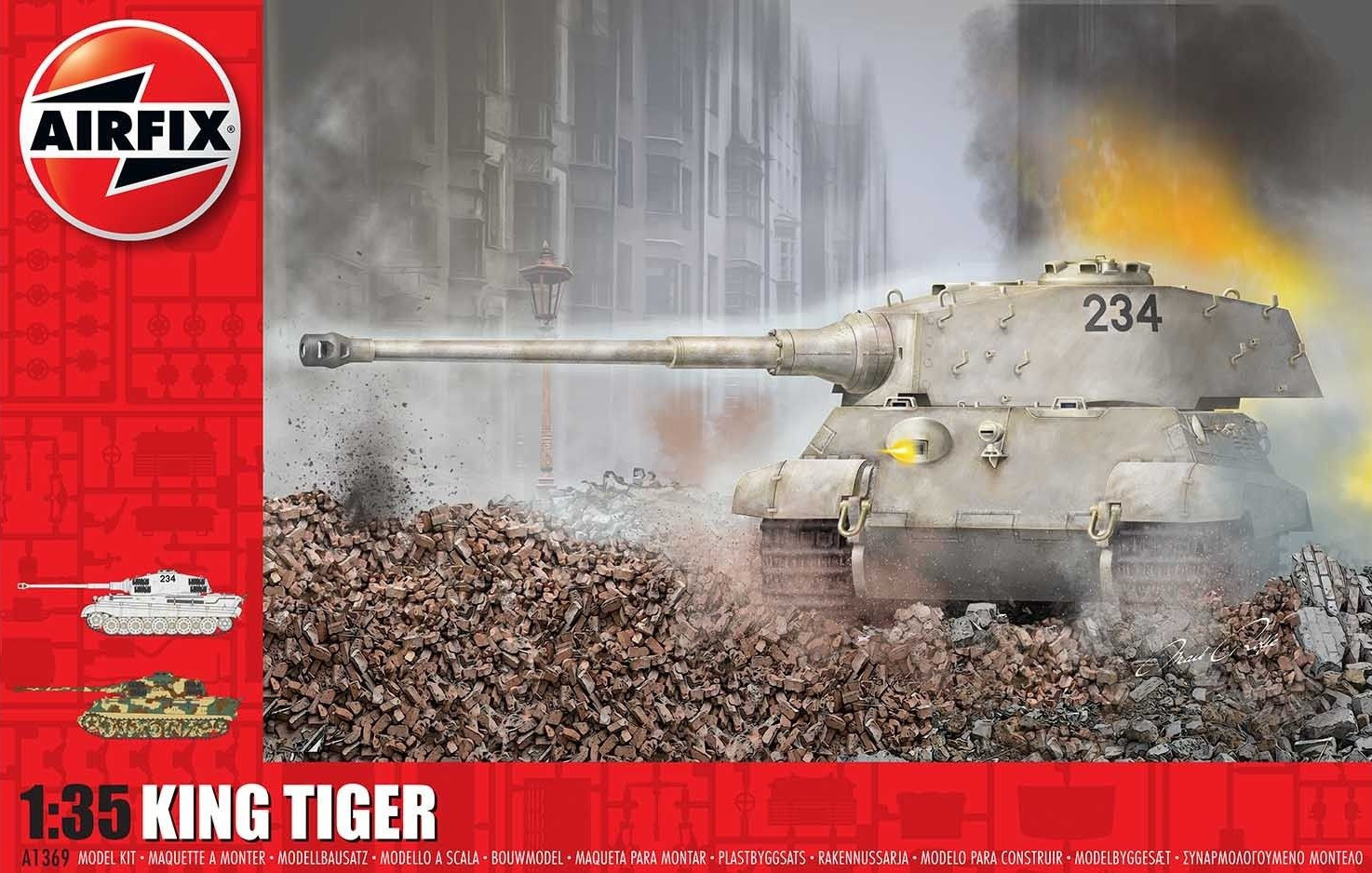 Model de asamblat Airfix Militari: Tancuri -  King Tiger