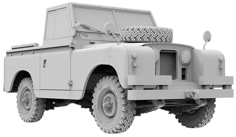 Model prefabricat  AK Interactive Militar: Mașini - Land Rover Seria 88 IIA Rover 8 Vehicul militar