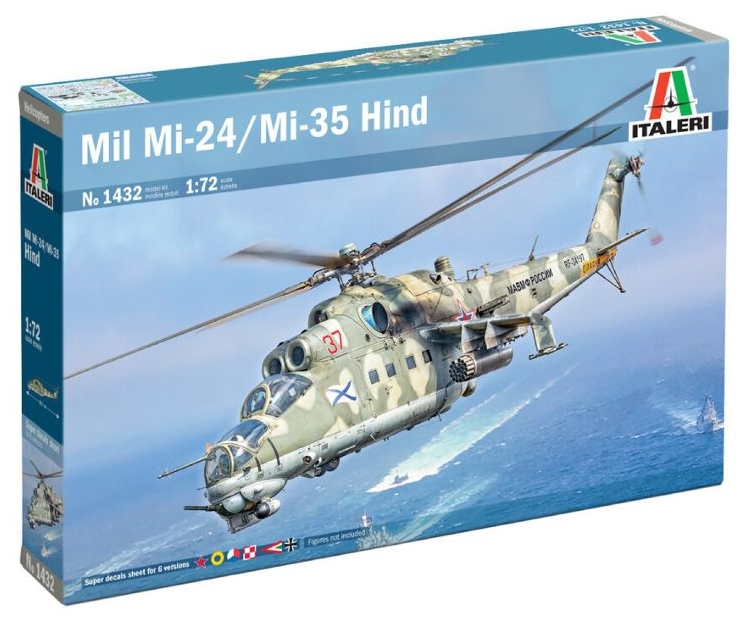 Model de asamblat Italeri Militar: Elicoptere - Elicopter de atac rusesc Mil Mi-24/Mi-35 Hind