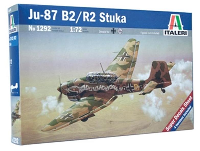 Model de asamblat Italeri Militar: Avion - Bombardier german Junkers Ju-87 B2 Stuka