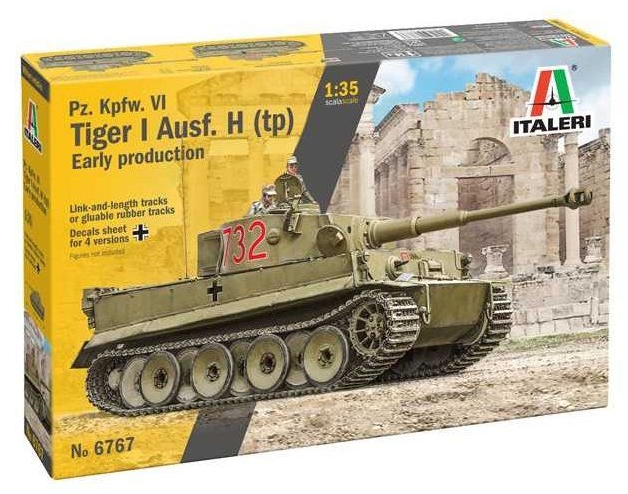 Model de asamblare Italeri Militari: Tancuri - Tanc greu german Pz. Kpfw. VI Tiger I Ausf. H (tp) producție timpurie