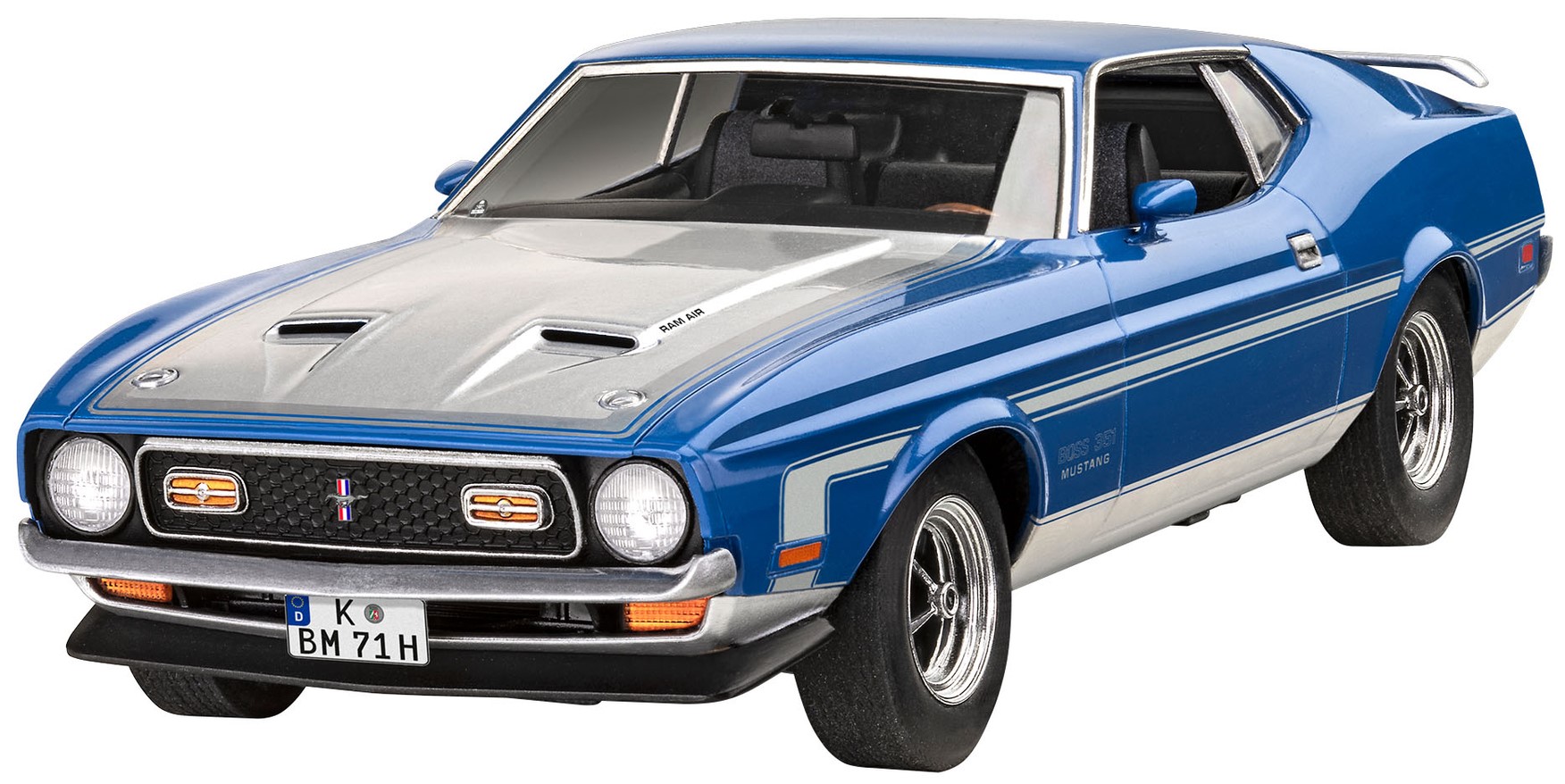 Model asamblat  Revell Contemporan : Mașini- 71 Mustang 351