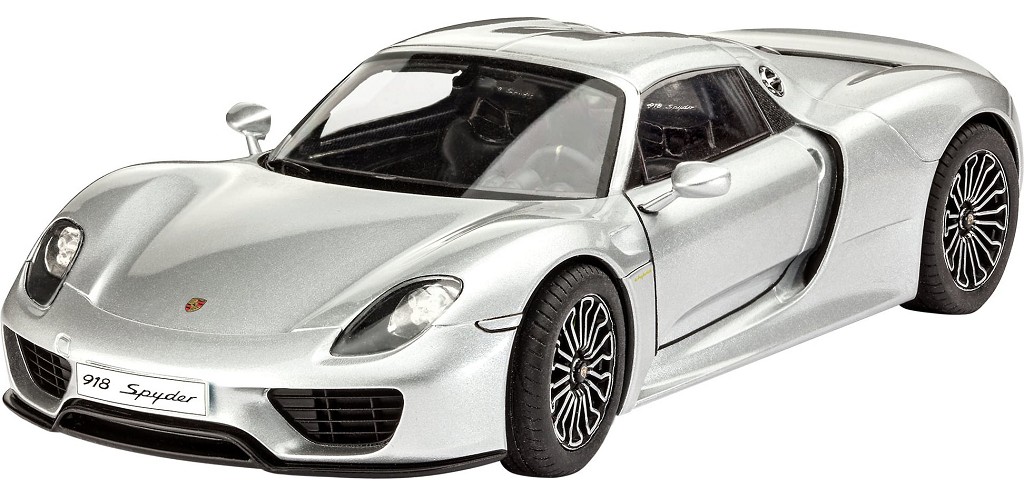 Мodel de asamblat  Revell Modern : Mașini  - Porsche 918 Spyder (cu accesorii incluse )