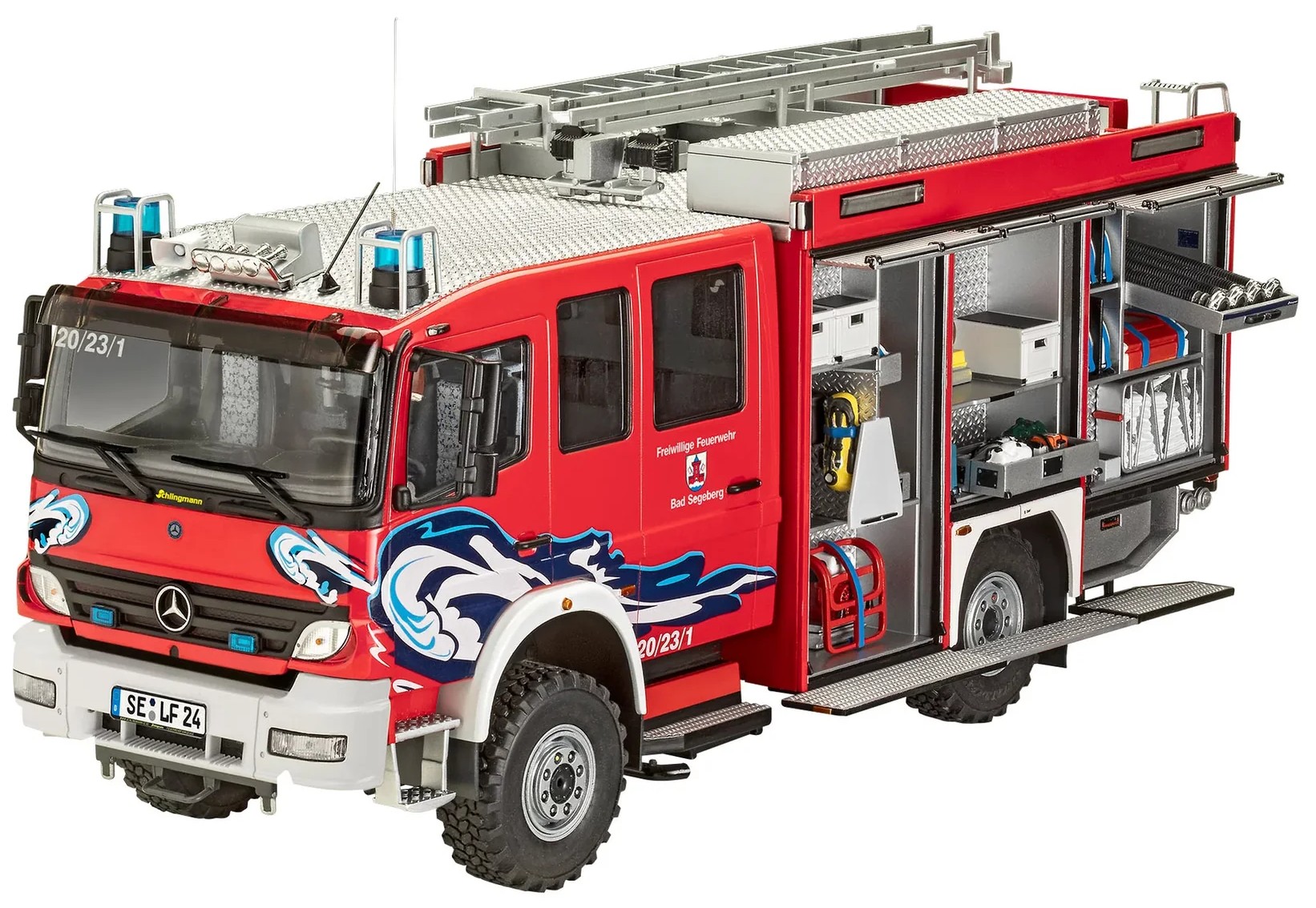 Model de asamblat Revell Moderne: Camioane - Camion de pompieri Schlingmann TLF 16/25