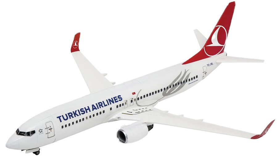 Model de asamblat Revell Modern: Avioane - Boeing 737-800 "Turkish Airlines", 63 piese