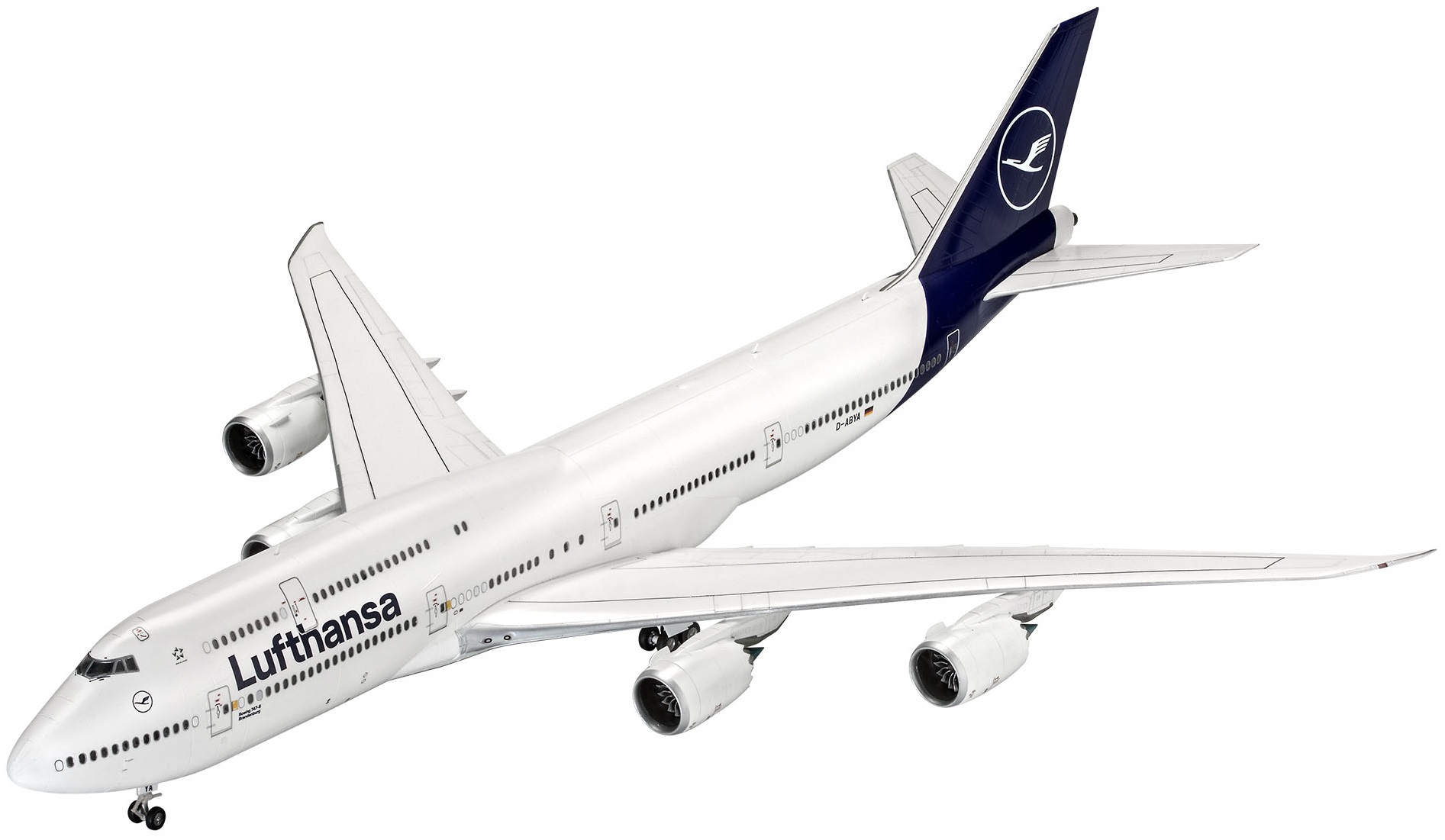 Model asamblat  Revell Contemporan : Avioane - Boeing 747-8 Lufthansa