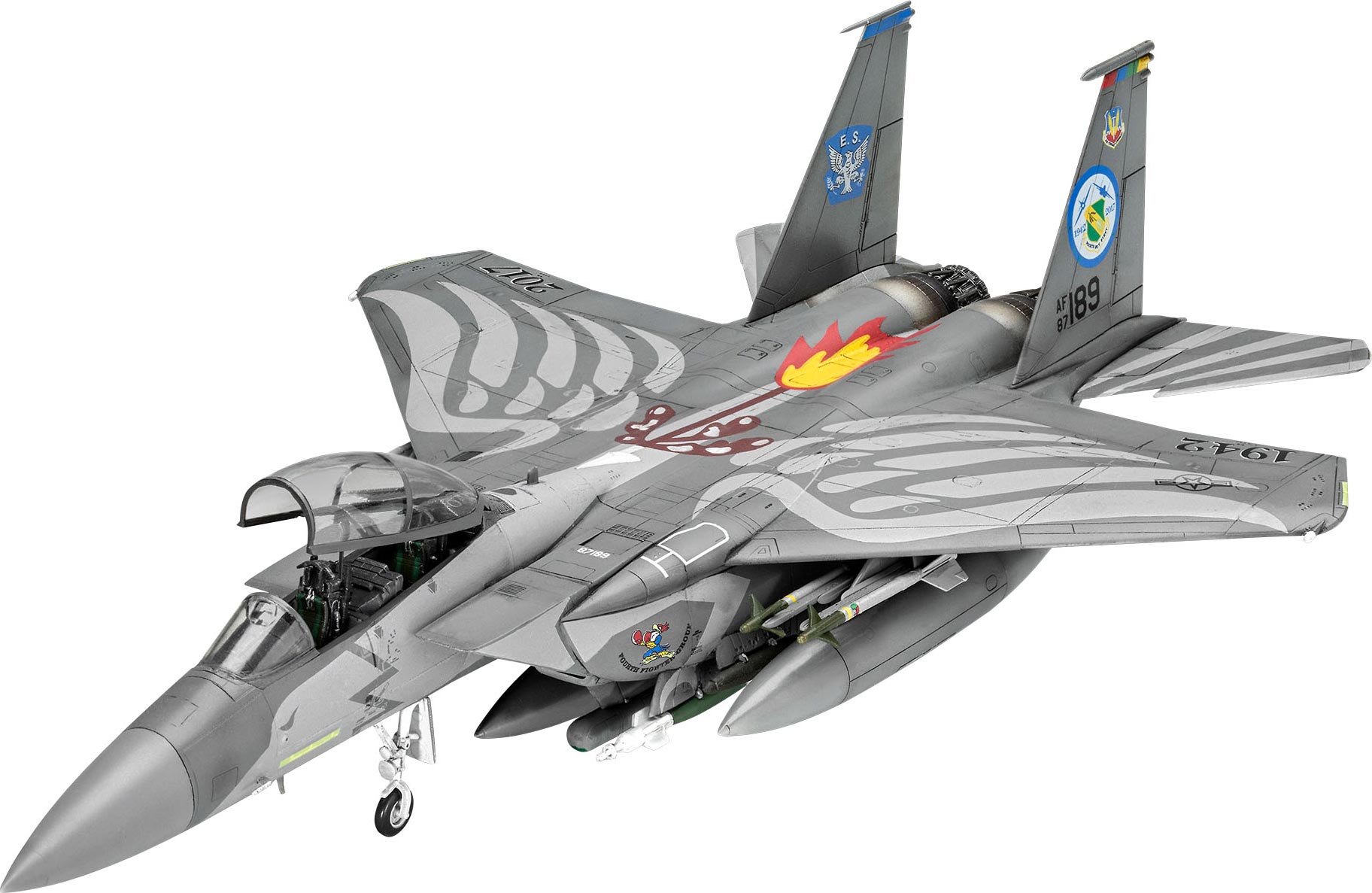 Мodel de asamblat  Revell Militar : Luptători - F-15E Strike Eagle (cu accesorii incluse )