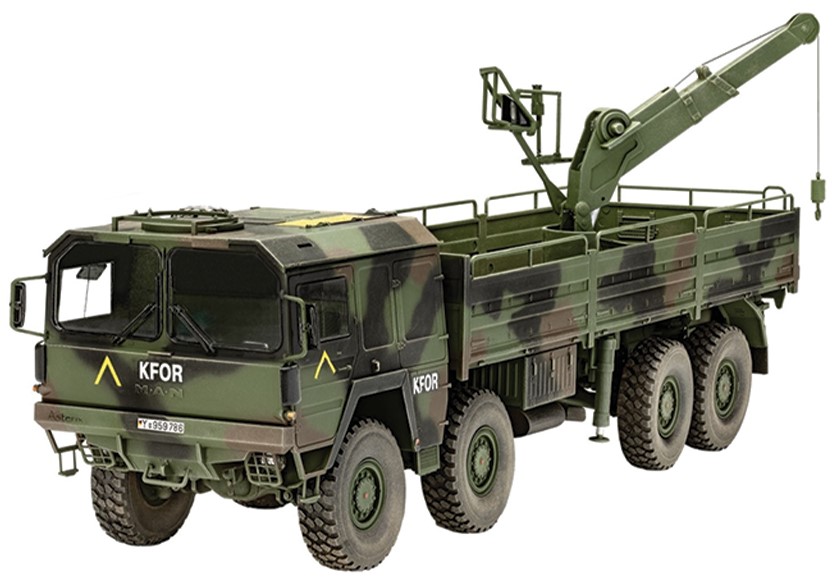 Model de asamblat Revell Militar: Camion MAN 10t Milgl 8x8, 245 piese