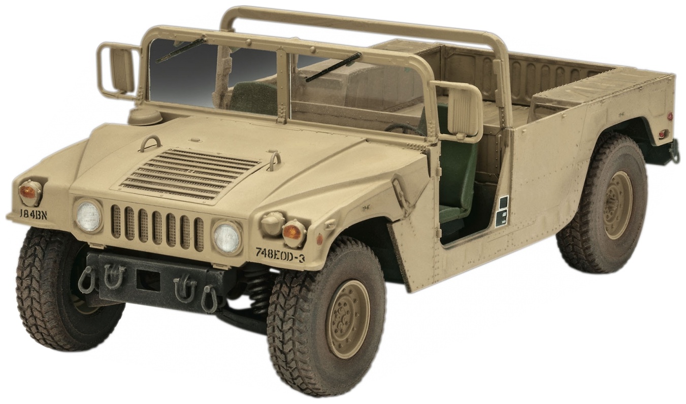 Model de asamblat Revell Militar: Camioane - HMMWV M109 7A2, 156 piese