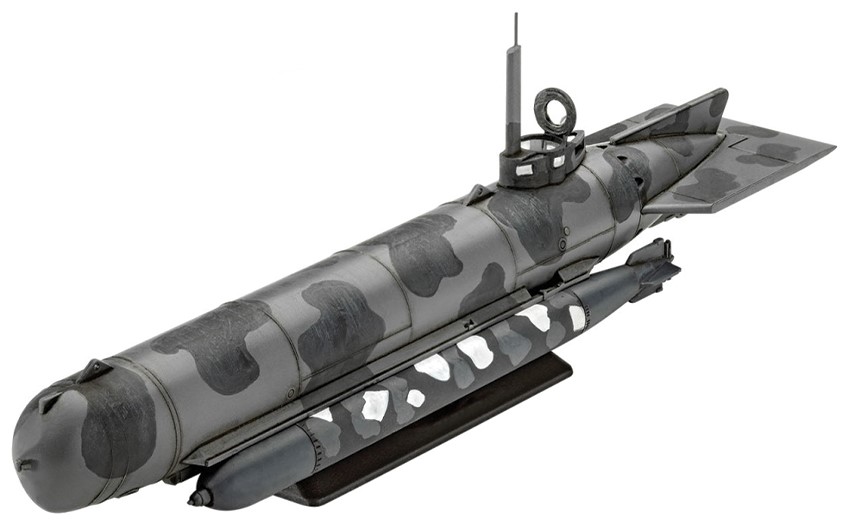 Model de asamblat Revell Militar: Nave - Mini-submarin german Molch, 35 piese