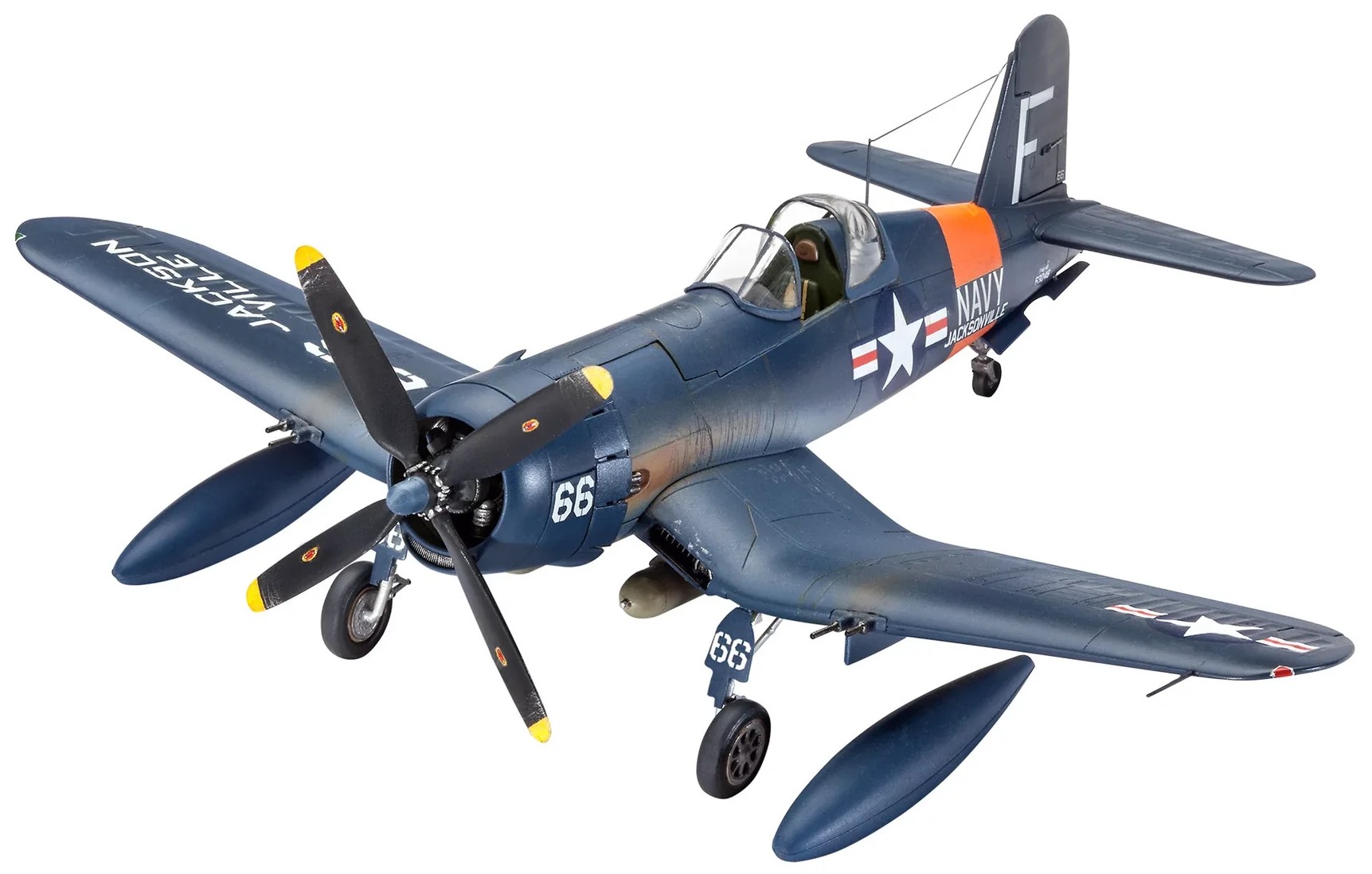 Model de asamblat Revell Militar: Avioane - F4U-4 Corsair (cu accesorii incluse)
