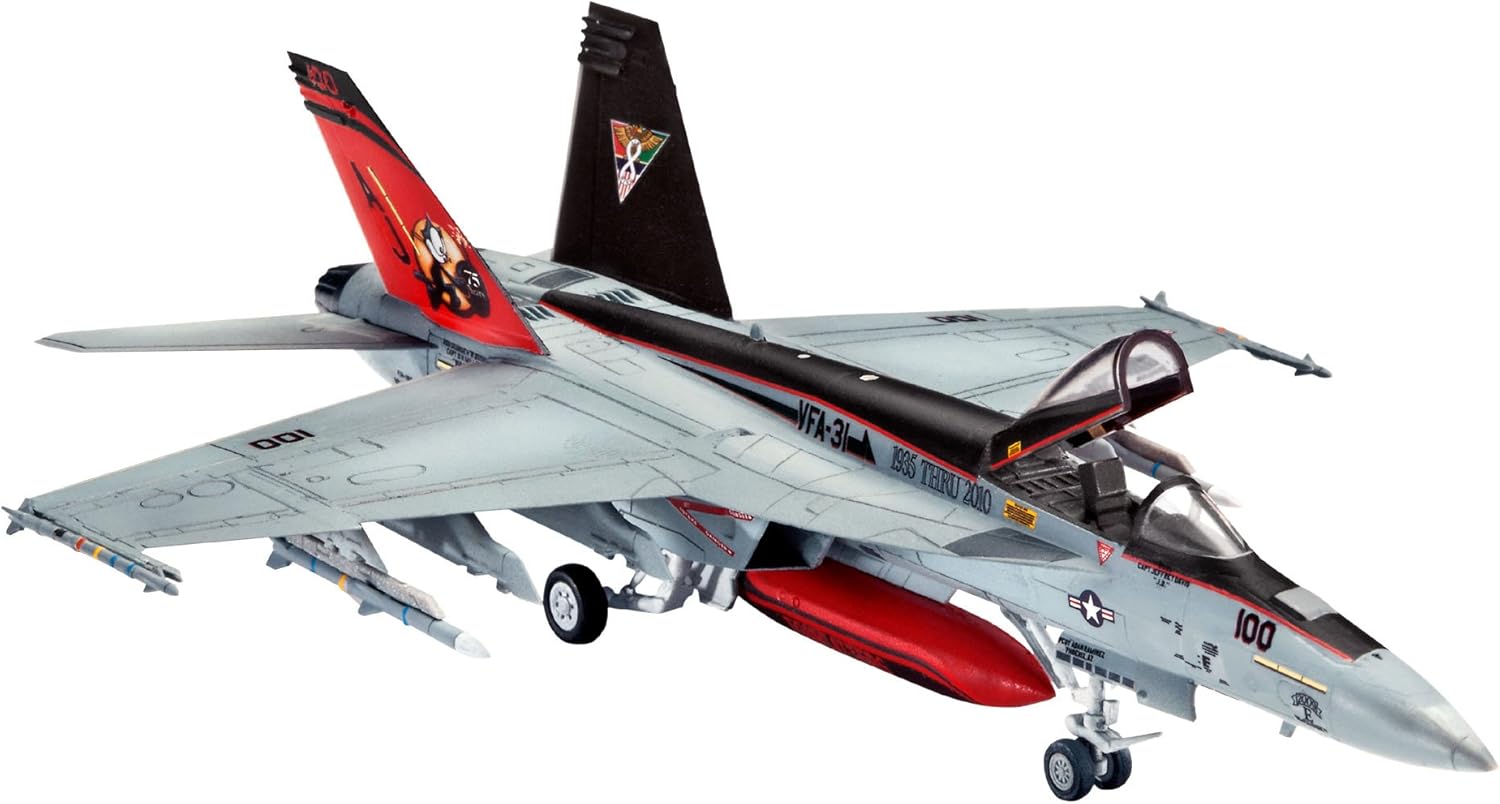 Мodel de asamblat Revell Militar : Avioane -  F/A-18E Super Hornet (cu accesorii incluse )