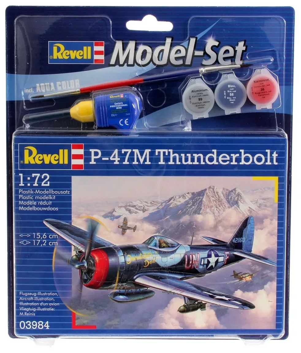 Мodel de asamblat  Revell Militar : Avioane - P-47M Thunderbolt (cu accesorii incluse)