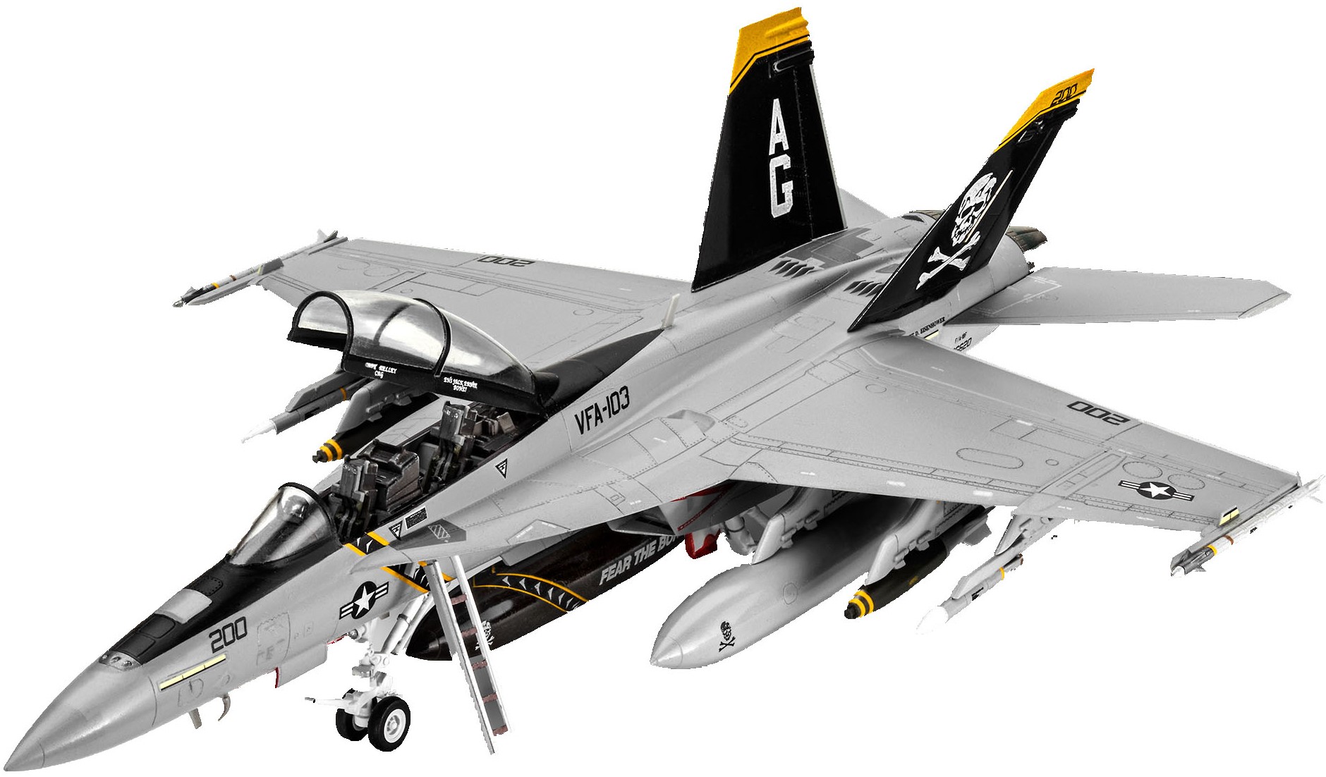 Model asamblat  Revell Militar : Avioane - Super Hornet  F/A-18F