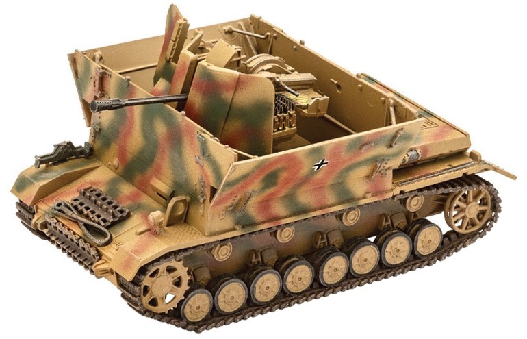 Model de asamblat Revell Militar: Tancuri - Flakpanzer IV Möbelwagen 3.7 cm Flak 43, 144 piese