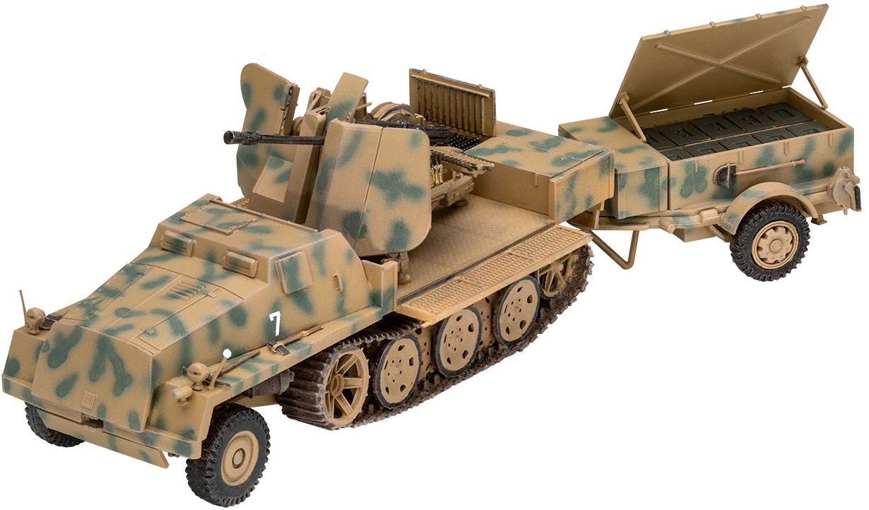 Model asamblabil Revell Tractor militar - sWS Flak 43
