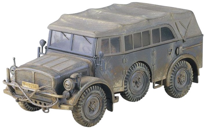 Model de asamblare TAMIYA Militar: Mașini - Blindat HORCH TYPE 1A, 2 figurine (TAM35052)