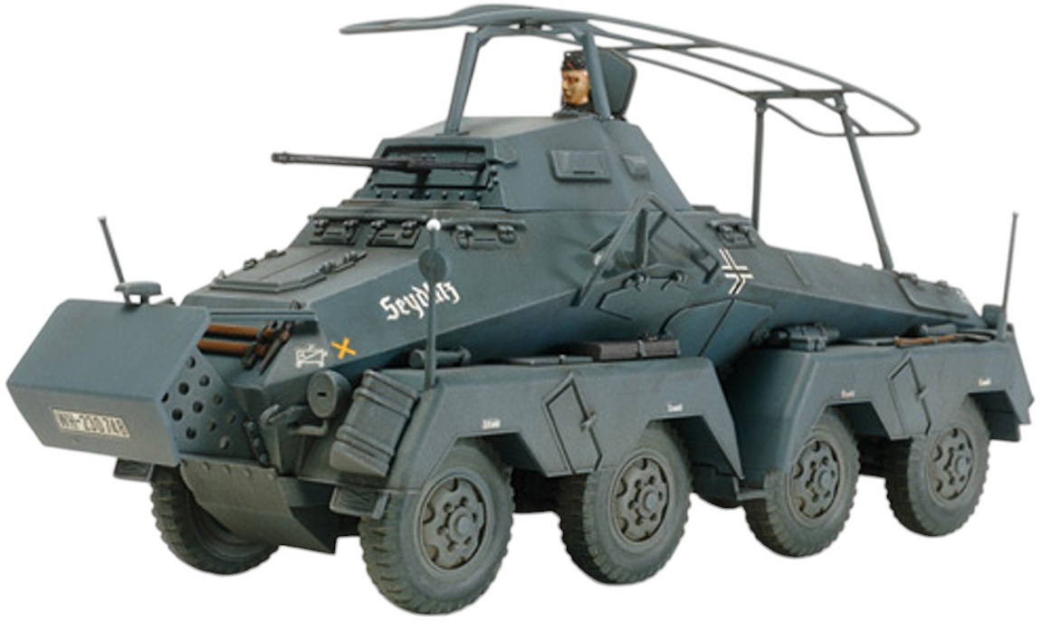 Model de asamblare TAMIYA Militar: Mașini - Mașină blindată grea germană cu 8 roți Sd.Kfz.232 (TAM32574)