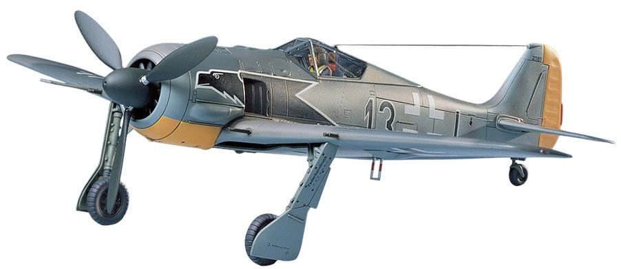 Model de asamblare TAMIYA Militar: Avioane - Avion de luptă german FW190 A-3 Focke-Wulf (TAM61037)