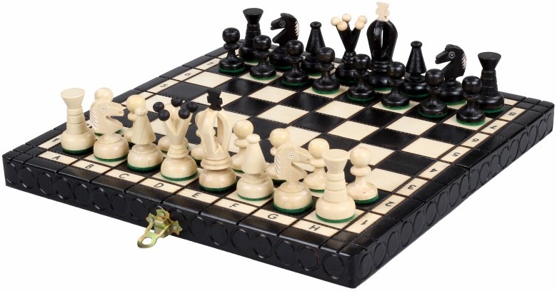 Şah Sunrise - King's Chess Small, negru