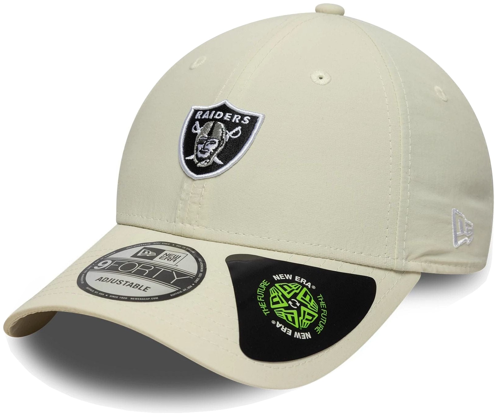 Șapcă cu cozoroc New Era - NFL Las Vegas Raiders Recycled Mini 9FORTY, bej