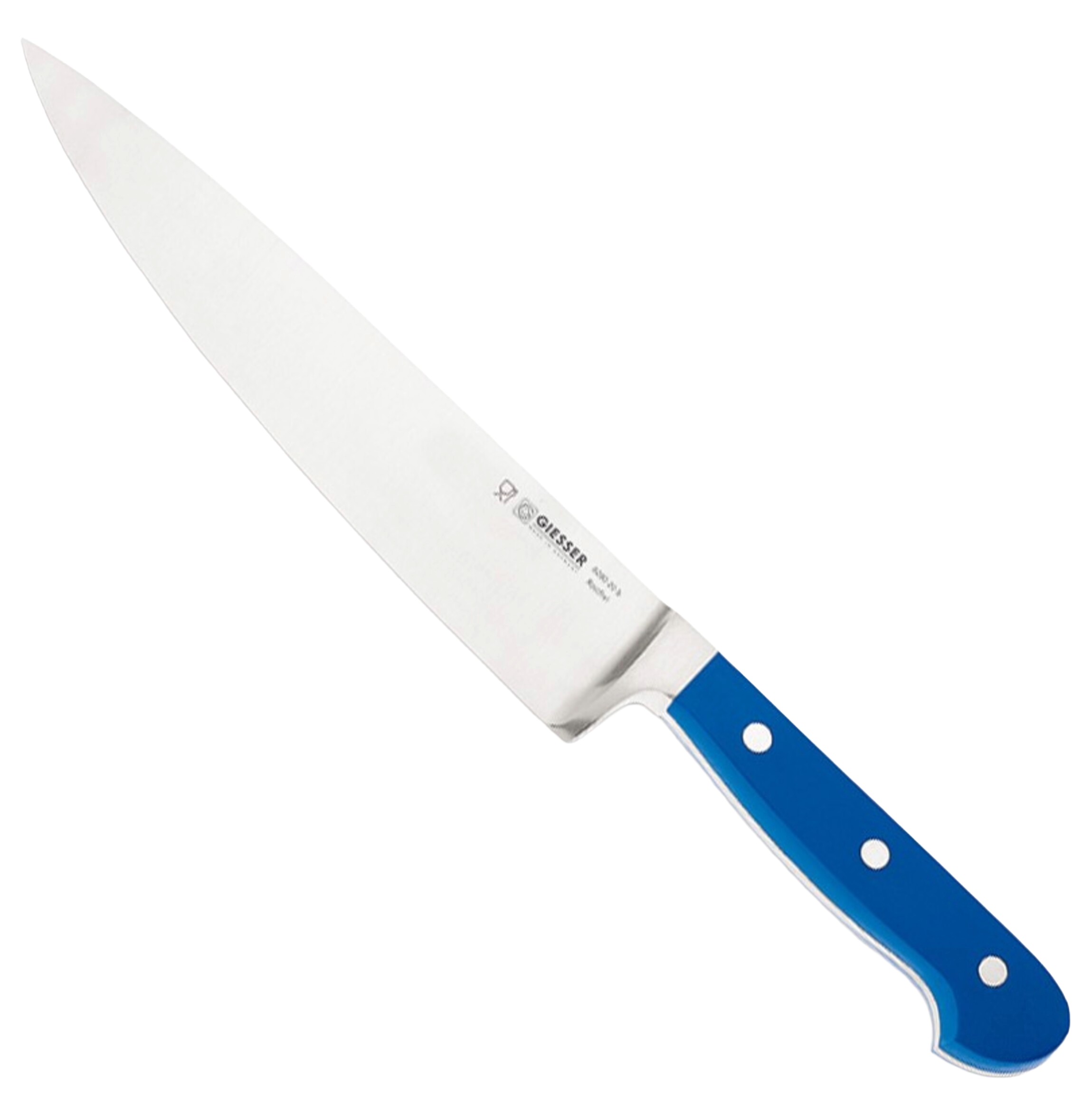 Cuțit lat pentru șef  Giesser - 20 cm, mâner albastru