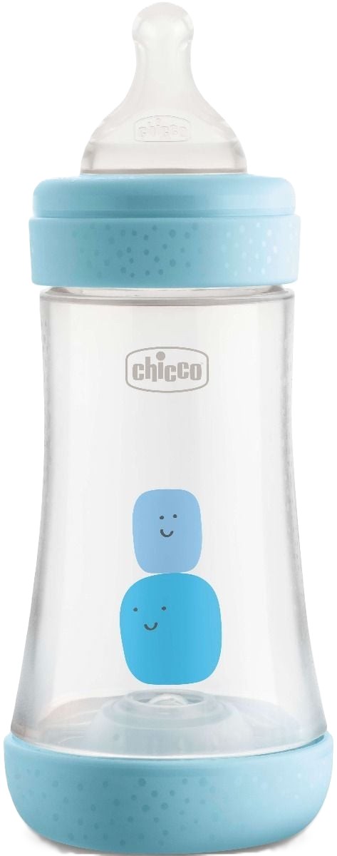 Biberon Chicco – Perfect 5, 240 ml, pentru băieți, asortat