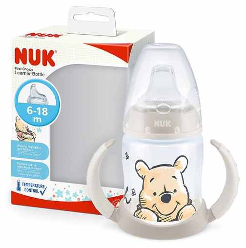 Sticlă NUK First Choice - Disney, TC, PP, cu duza de suc, 150 ml, Winnie the Pooh