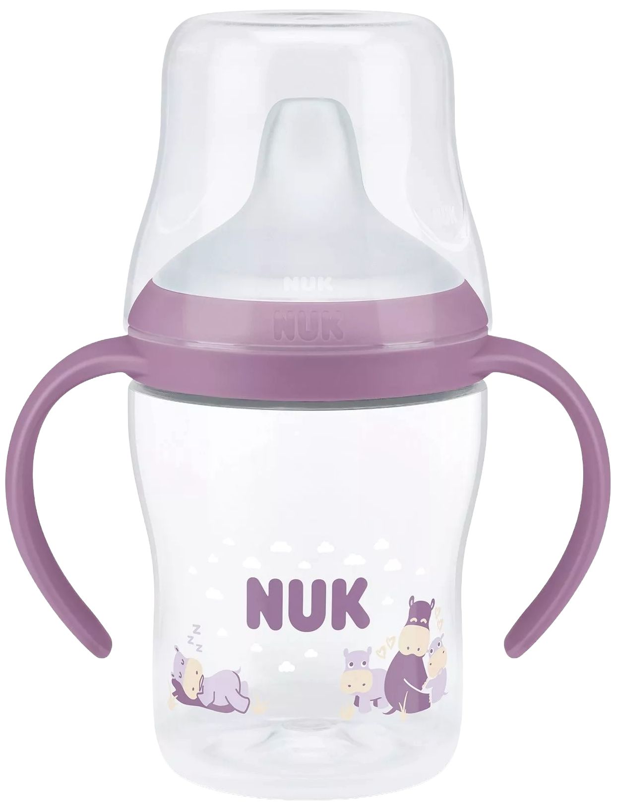 Biberon NUK Perfect Match - Cu duză de suc, TC, РР, 150 ml, Hipo, mov