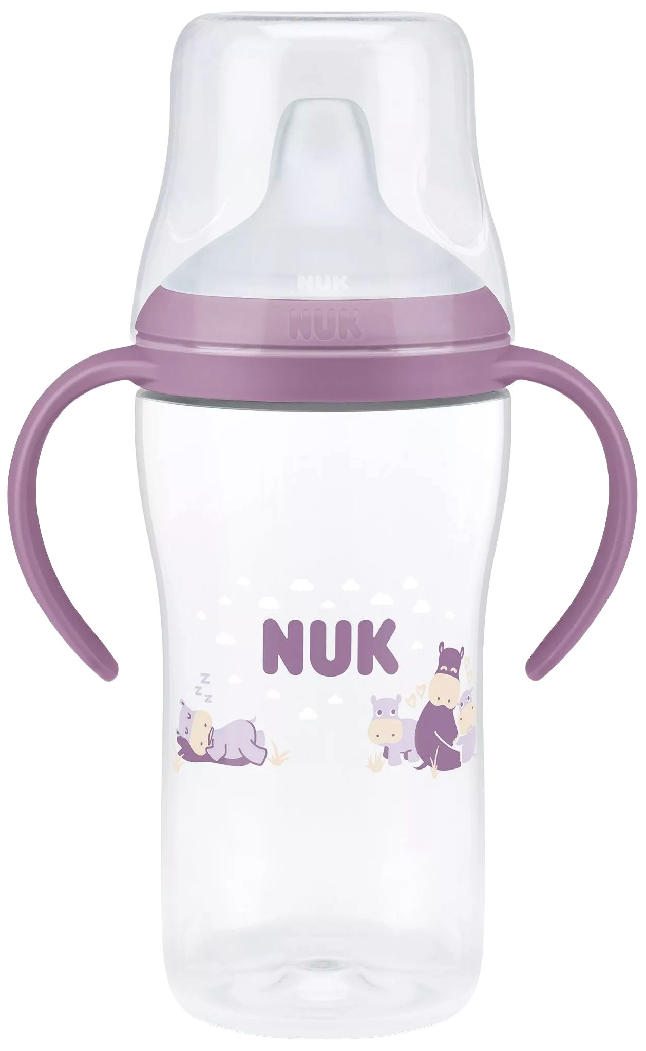Biberon NUK Perfect Match - Cu duză de suc, TC, РР, 260 ml, hipo, violet