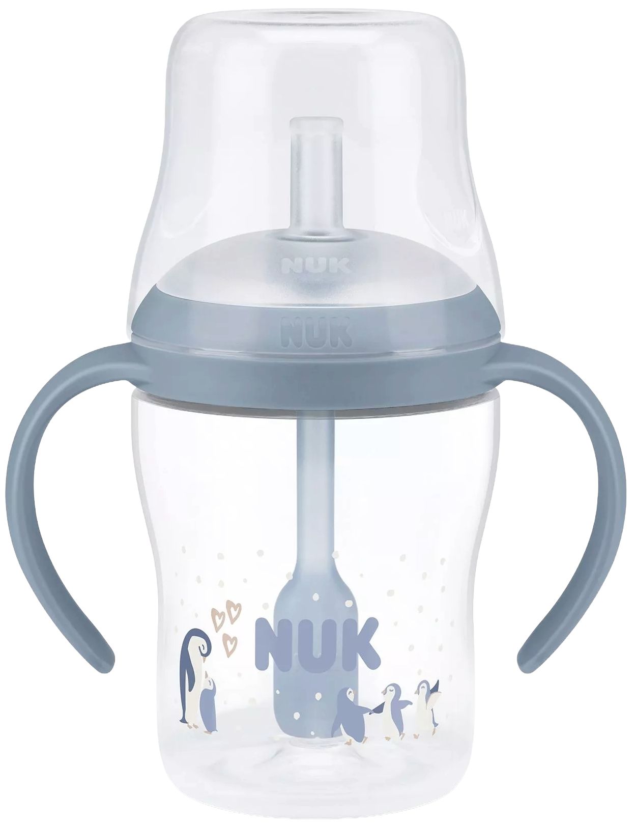 Biberon NUK Perfect Match - Cu pai de silicon, TC, РР, 150 ml, Pinguin
