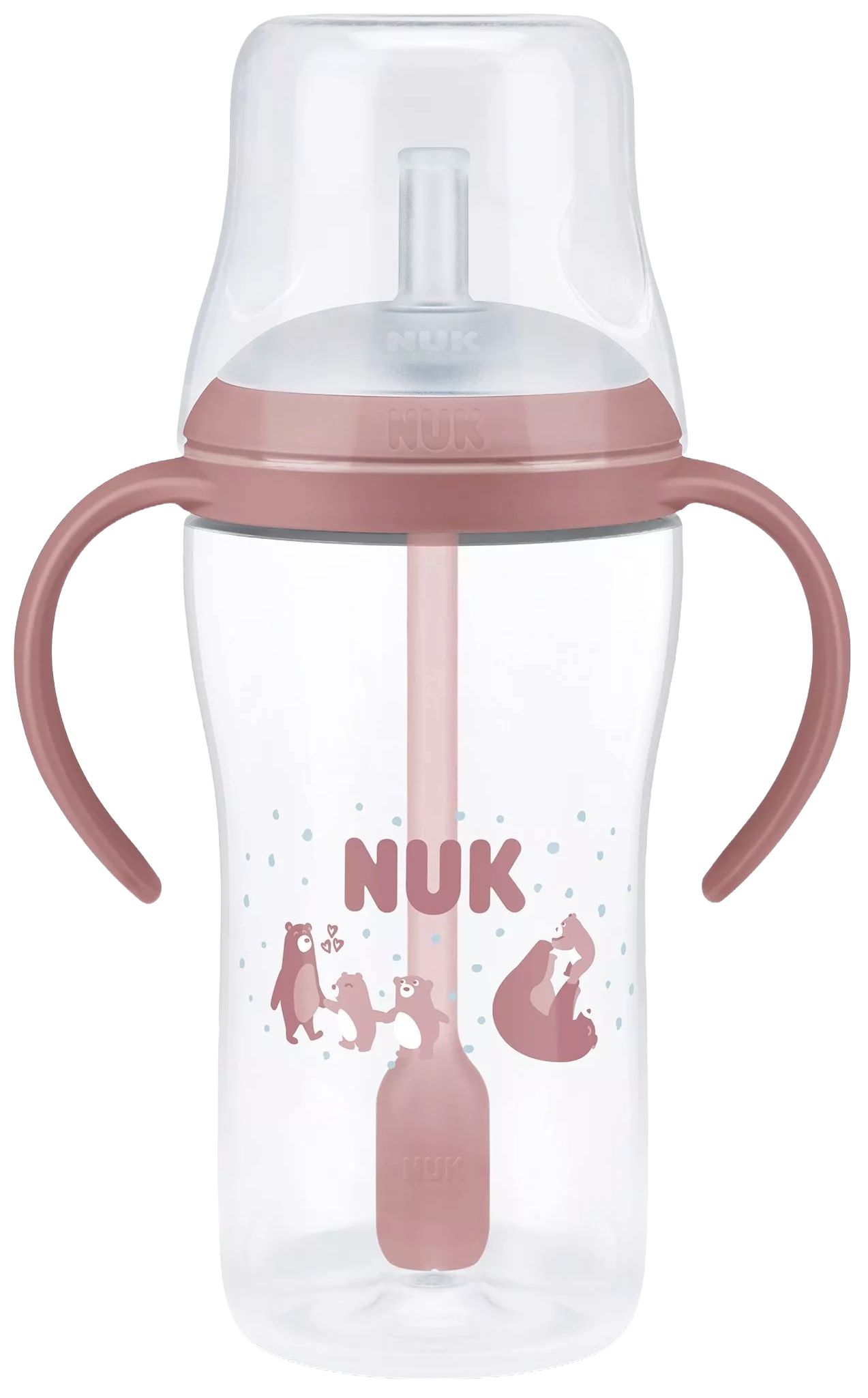 Biberon NUK Perfect Match - Cu pai de silicon, TC, РР, 260 ml, Urs