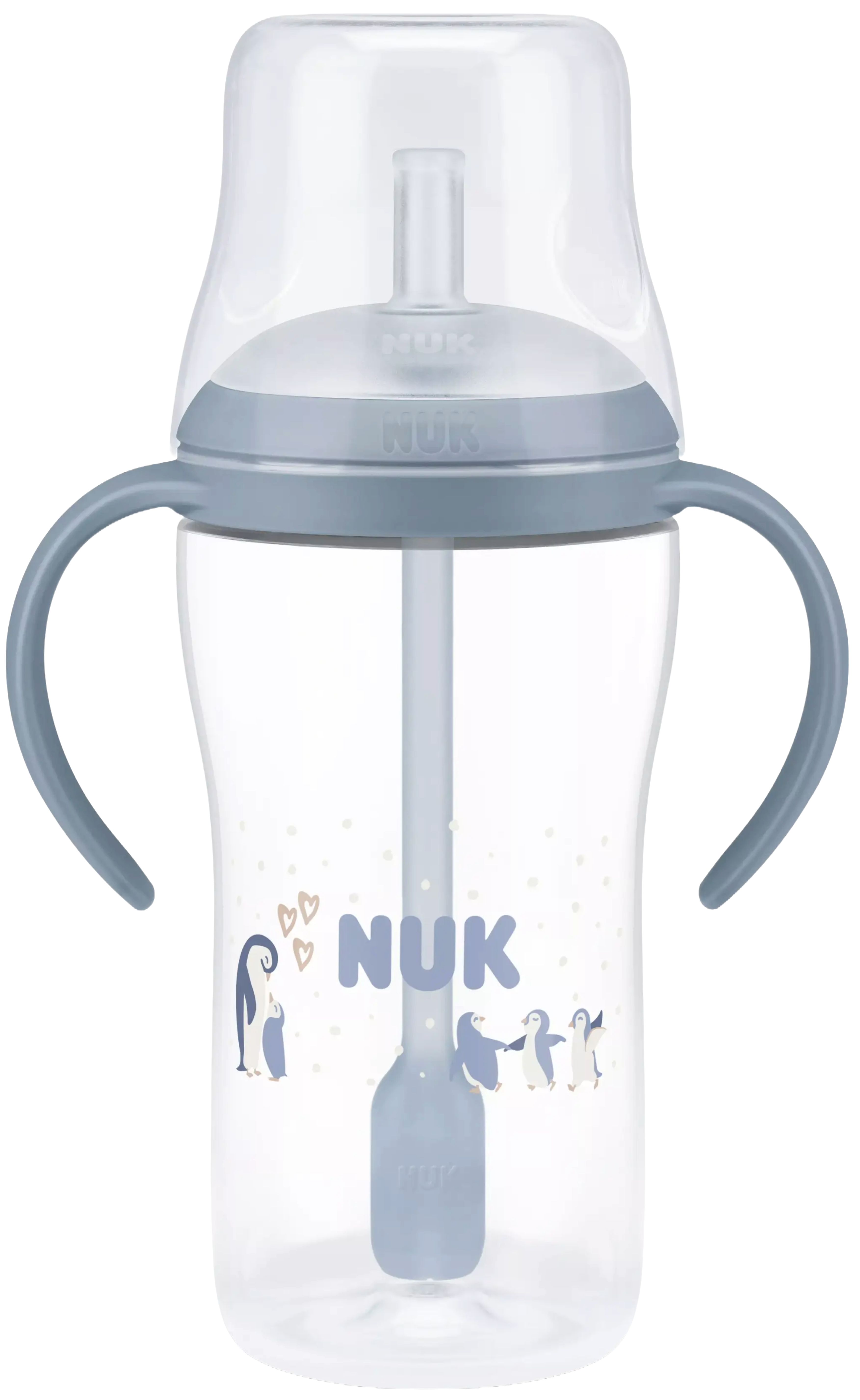 Biberon NUK Perfect Match - Cu pai de silicon, TC, РР, 260 ml, Pinguin