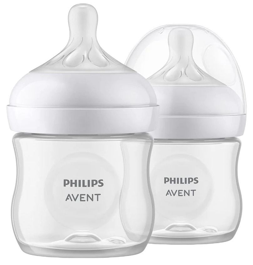 Sticle Philips Avent - Natural Response 3.0, cu suzetă 0luni+, 2 х 125 ml