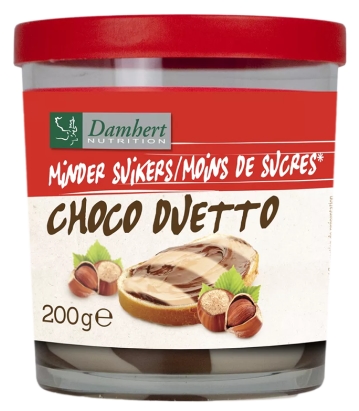 Cremă de ciocolată Duo, 200 g, Damhert