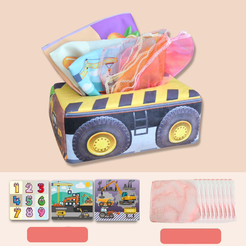 Jucărie foșnitoare Smart baby - Șervețele extractibile cu tematică de vehicule