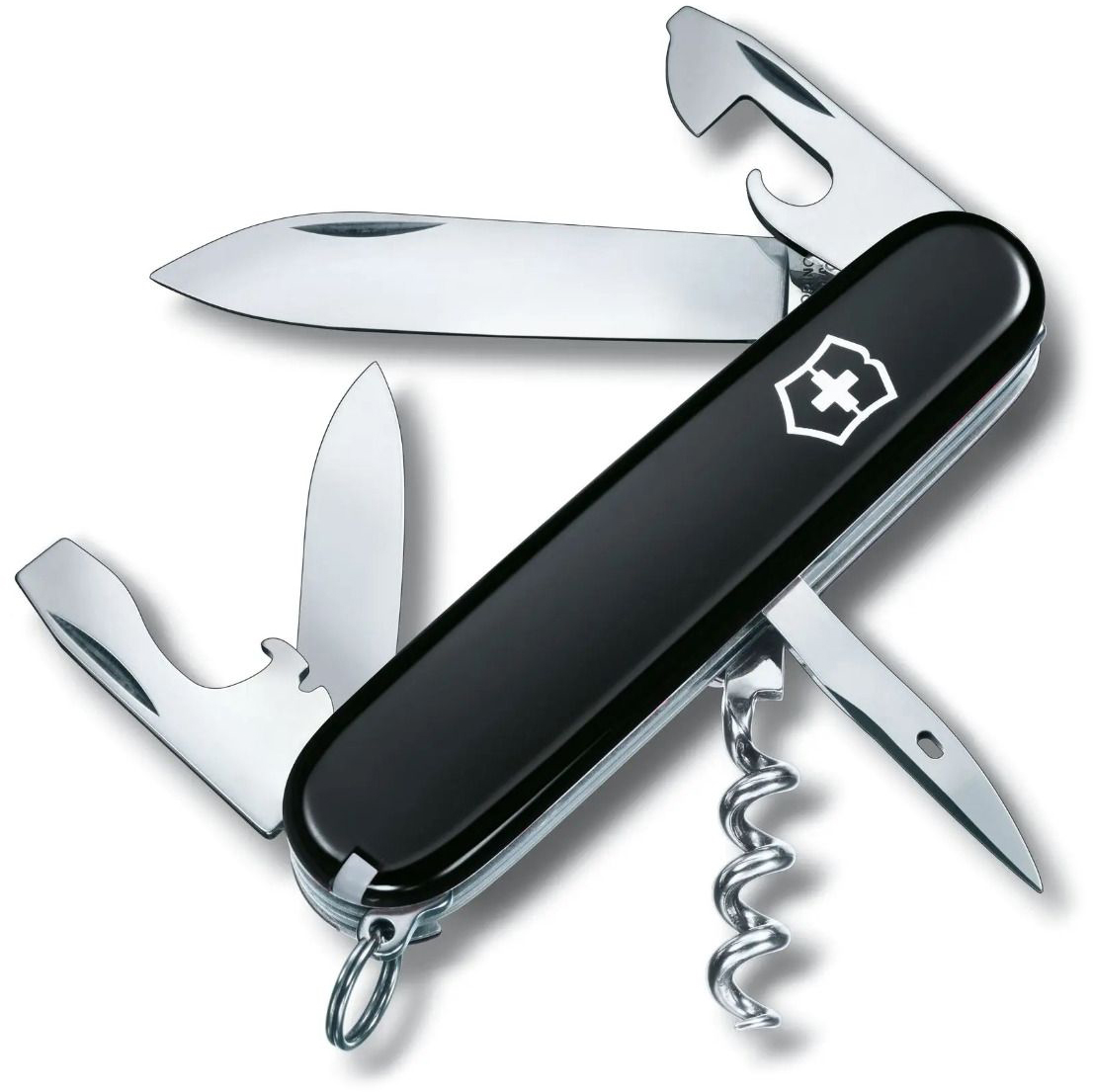 Cuțit de buzunar elvețian Victorinox - Spartan, 12 funcții, negru