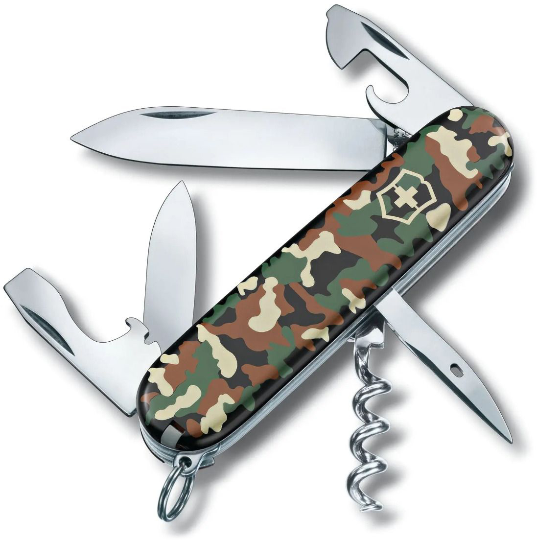Cuțit de buzunar elvețian Victorinox - Spartan, 12 funcții, camuflaj