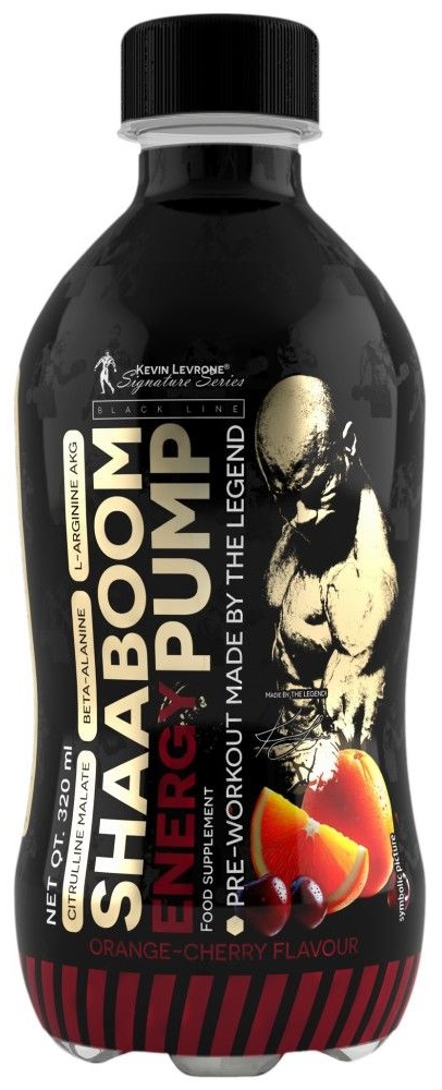 Signature Series Shaaboom Energy Pump, portocală și cireșe, 320 ml, Kevin Levrone