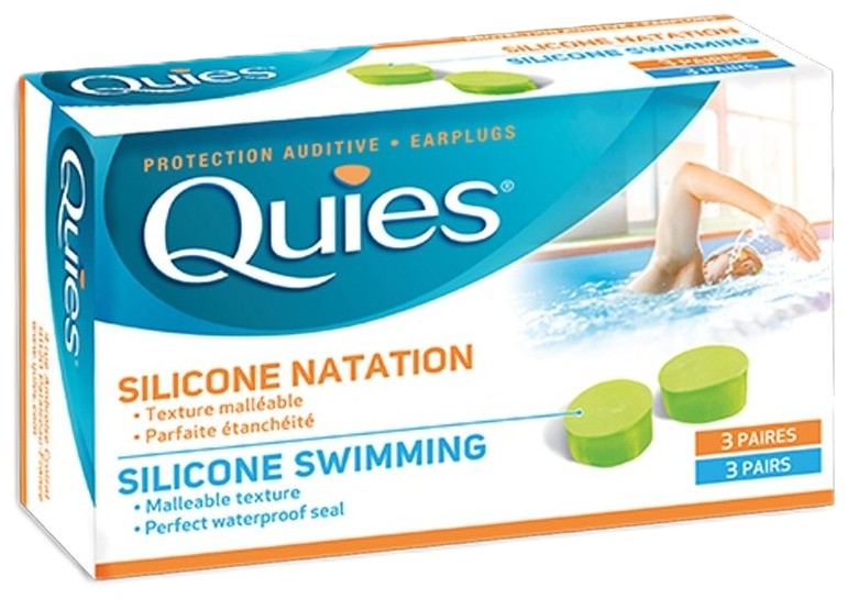 Silicone Swimming Dopuri de urechi din silicon moale și impermeabil, 3 perechi, Quies