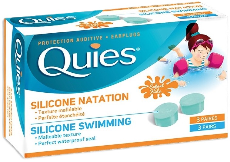Quies Dopuri din silicon pentru inot – copii, 6 bucati - imagine 2