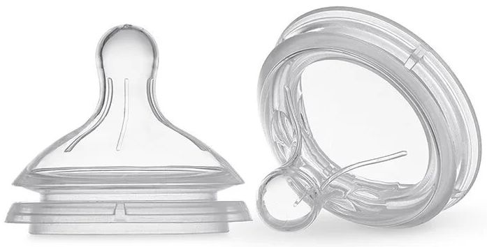 Tetină din silicon Wee Baby - Naturala, 0-6 luni