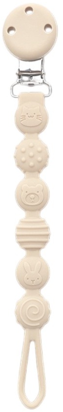 Suport pentru suzetă din silicon Lorelli Premium - Natural, Beige