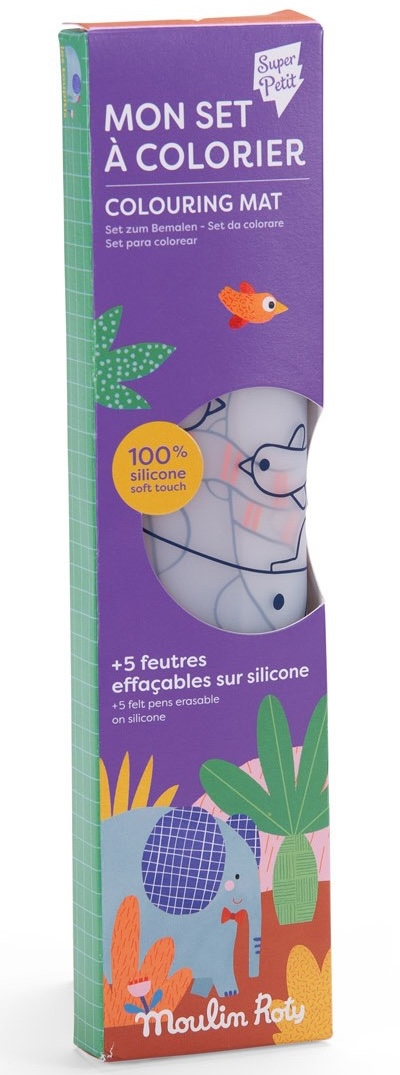 Kit de colorare cu silicon Moulin Roty -Cu 5 markere