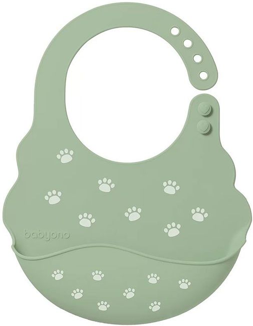 Bavetă din silicon Babyono - 829/06, reseda