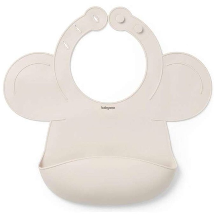 Baveta din silicon BabyOno - Bej