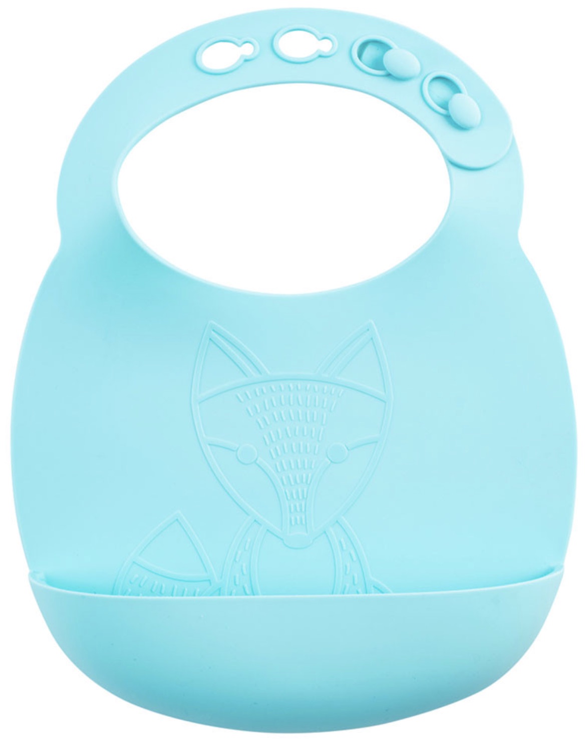 Baveta din silicon Dr. Brown's - Fox, albastru