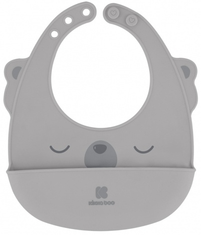 Bavetă din silicon Kikka Boo - Grey